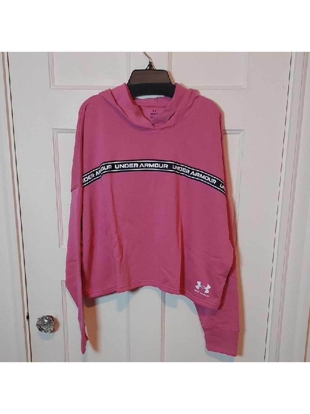 Under Armour Women's Rival Terry Crop Hoodie Pace Pink